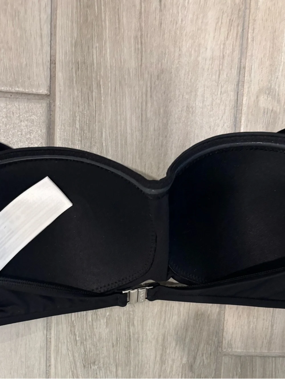 Seafolly Strapless Black Bandeau Bikini Top size 8 - Picture 8 of 12